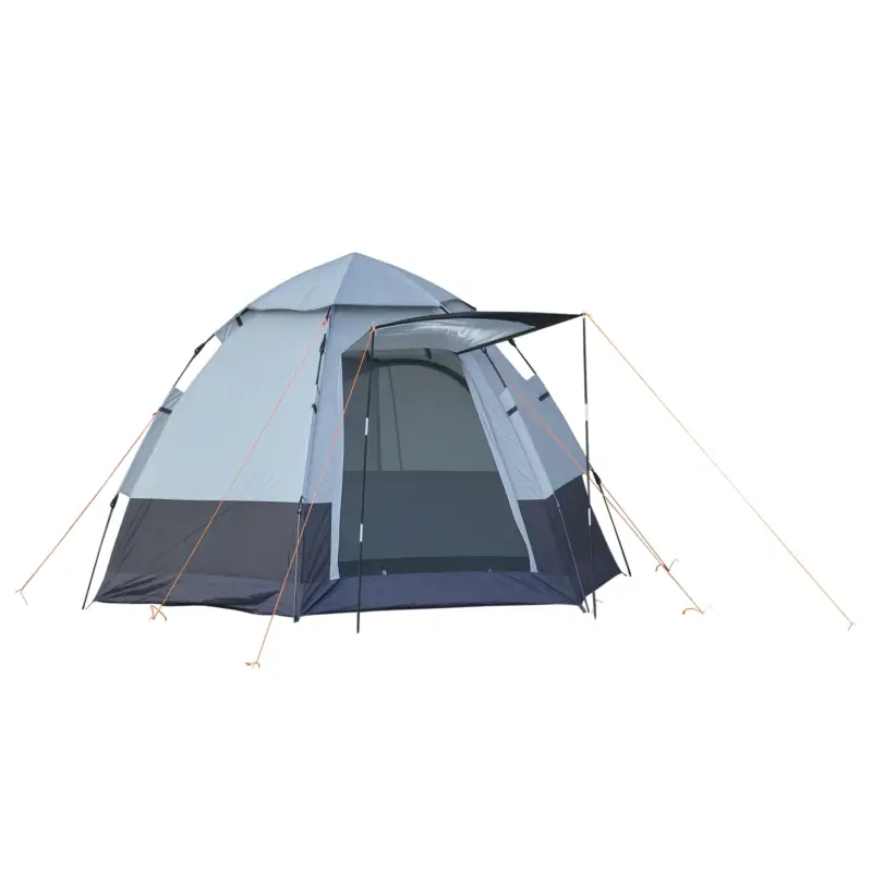 Vezi acum Outsunny Cort de Camping pentru 2 Persoane cu Deschidere Automată și Accesorii Incluse, 2.6x2.6x1.5 m, Gri