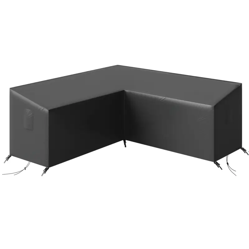 Cumpără online Outsunny Husa pentru mobilier de grădină rezistentă la iarnă, impermeabilă, în formă de V, anti-UV, 420D Oxford Gewebe 216x216x78 cm Negru