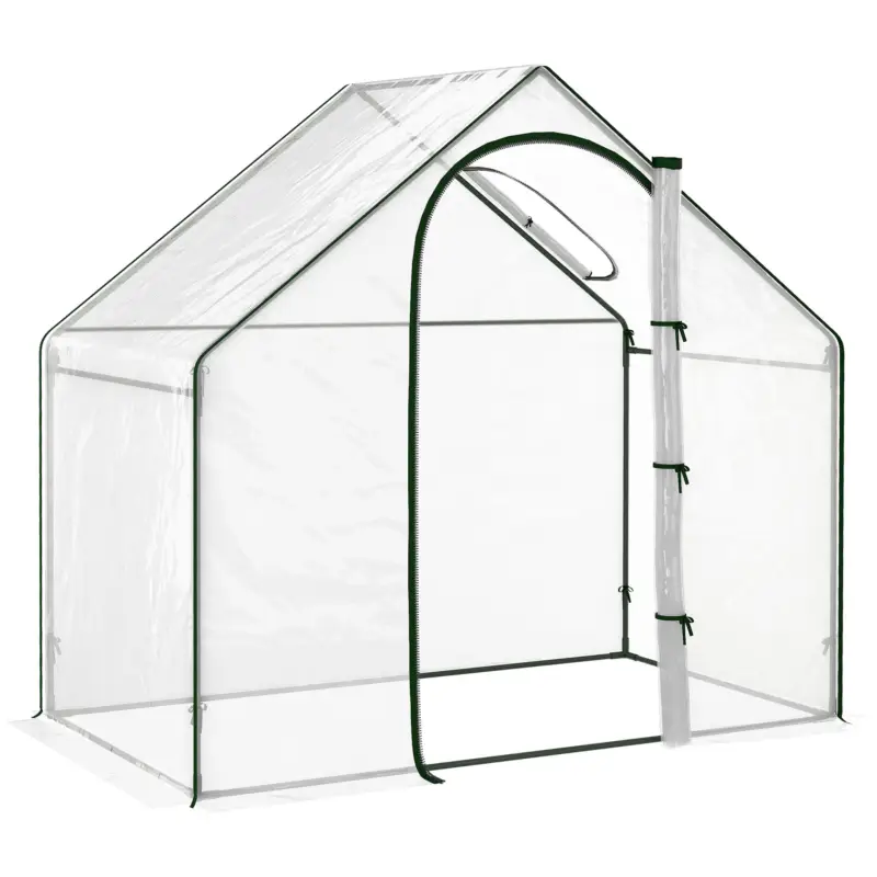 Outsunny Seră de Grădină Balcon terasă Seră pentru roșii 1,8 lungime x 1 lățime x 1,68 înălțime m Oțel plastic impermeabil Transparent Verde Cumpără acum