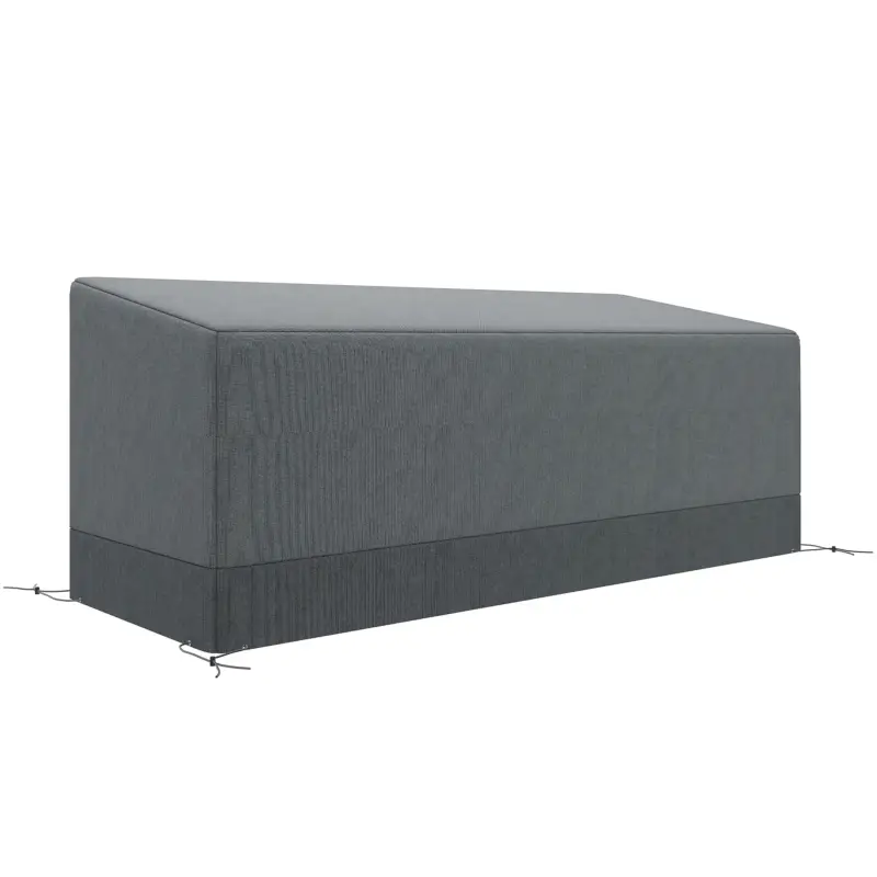 Preț promoțional Outsunny Husă pentru mobilier de grădină Rezistentă la iarnă Impermeabilă Anti-UV 600D Oxford 190,5 x 72 x 76 cm Gri deschis
