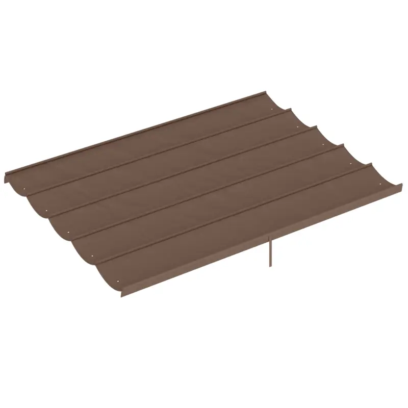 Outsunny Acoperiș pentru pergolă gazebo 4x3 m din poliester respirabil, culoare cafeniu, cu 10 orificii de drenaj Noutate