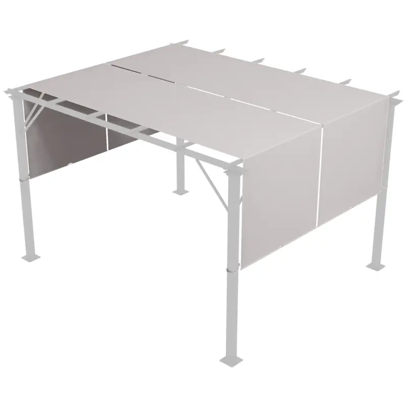 Outsunny Acoperiș pentru Foișor Pergolă 3x3 m din Poliester cu Buzunare și Curele, 488x122 cm, culoare Kaki Super ofertă