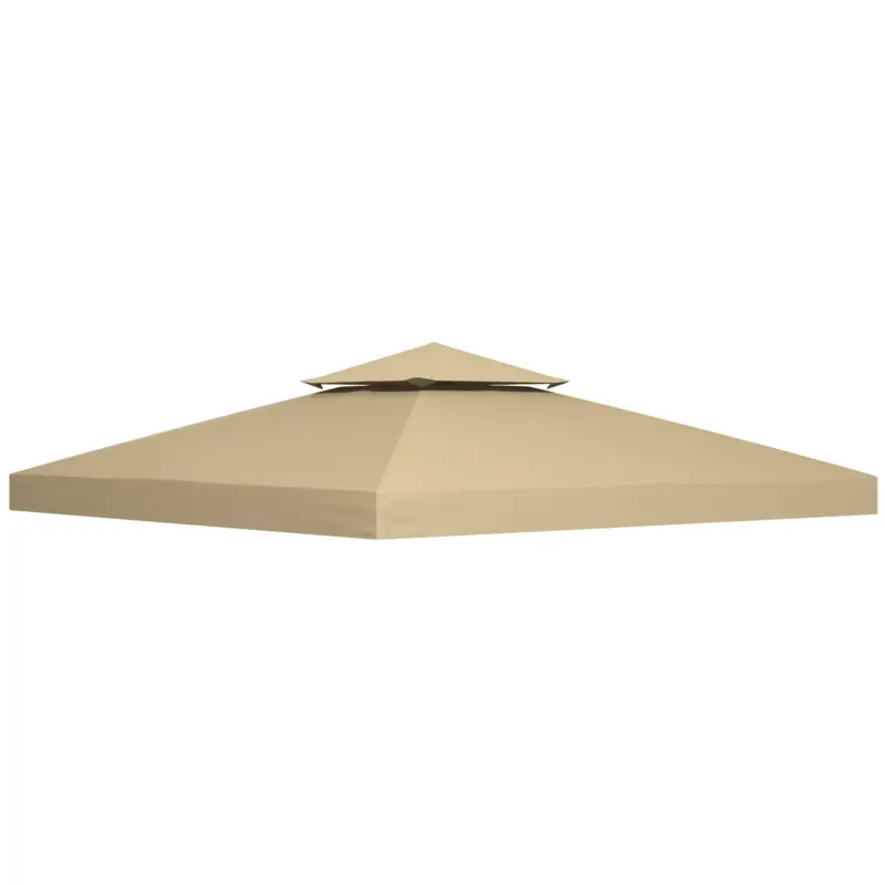 Ofertă limitată Outsunny Acoperiș de Rezervă pentru pavilion de Grădină Pânză de Rezervă pentru pavilion tonel Tendă 3 x 3 m Bej