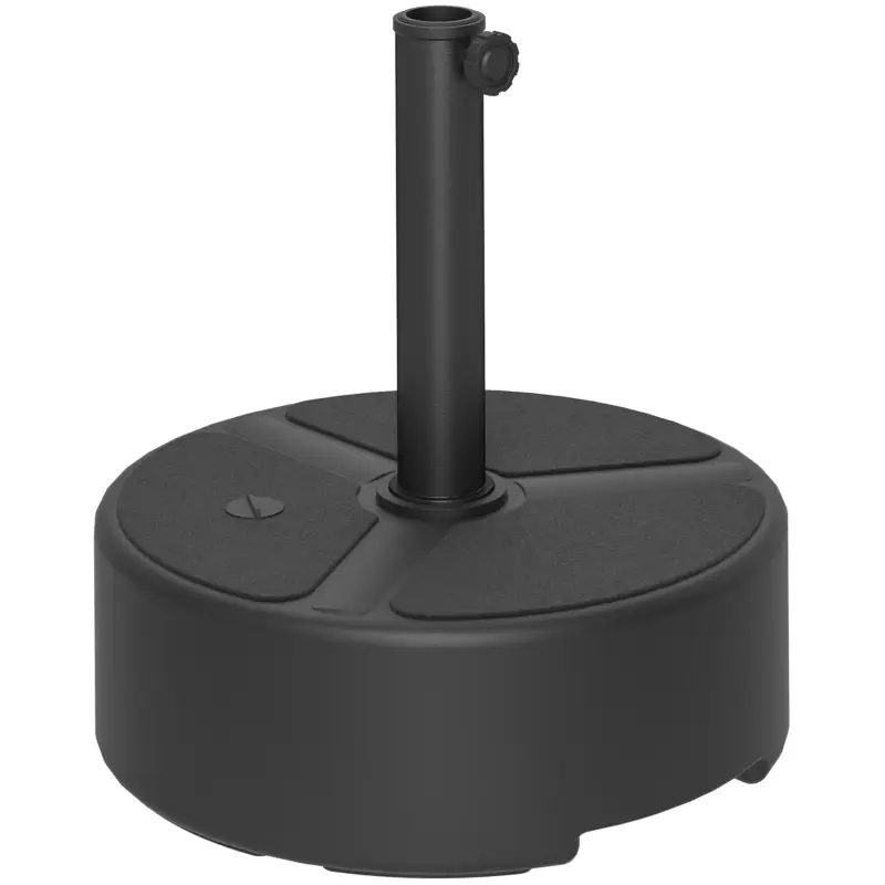 Outsunny Suport umbrelă din HDPE umplabil 18kg/20kg cu nisip/apă, rotund Negru Ofertă exclusivă