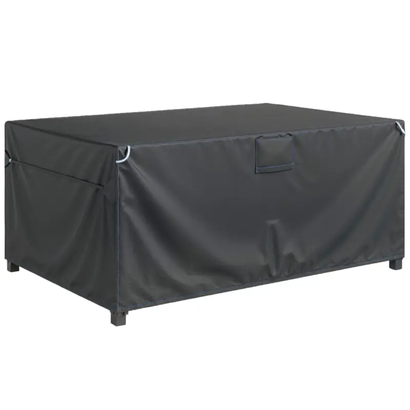 Outsunny Husă protecție mobilier grădină, rezistentă la iarnă, impermeabilă, anti-UV, 420D Oxford, 180x120x74cm, Negru Chilipir