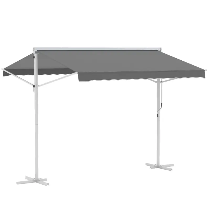 Outsunny copertina de soare reglabila, 300x295cm, gri Plată sigură