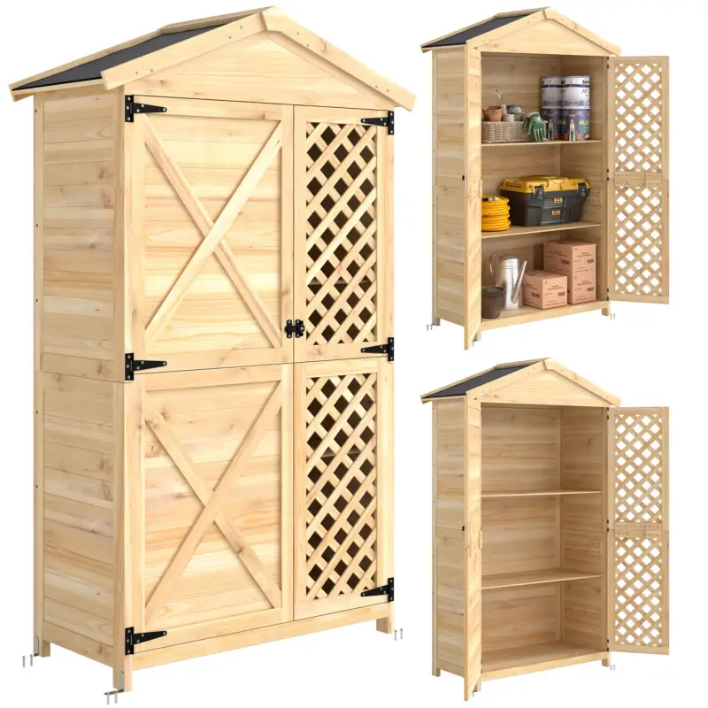 Outsunny Dulap Exterior: Căsuță de Grădină cu Ușă Ventilată și Kit Anti-Răsturnare. Discount