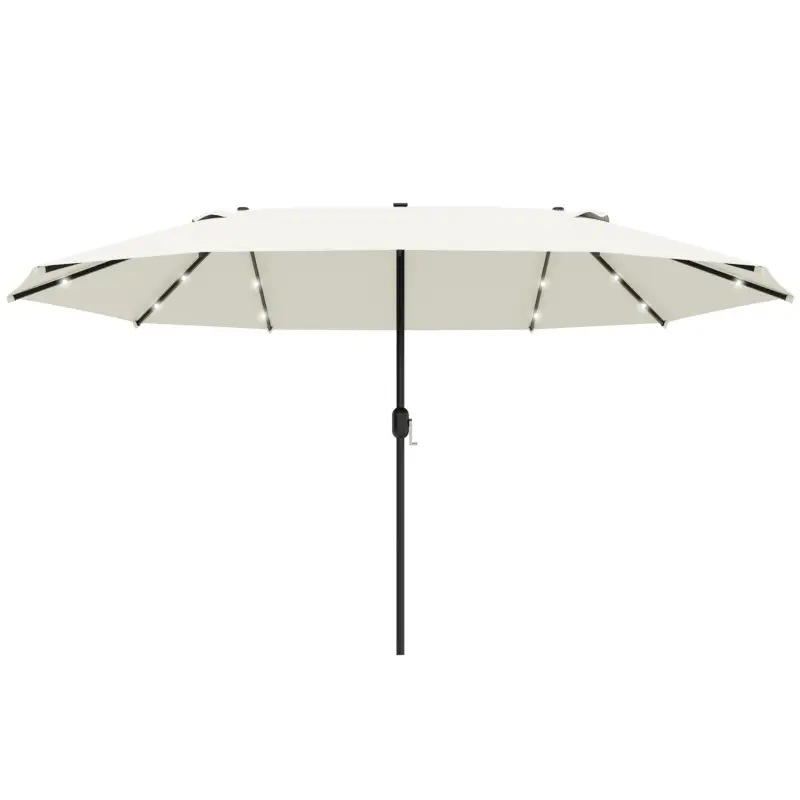Reducere specială Outsunny Umbrelă Ovală Crem 440 x 256 cm
