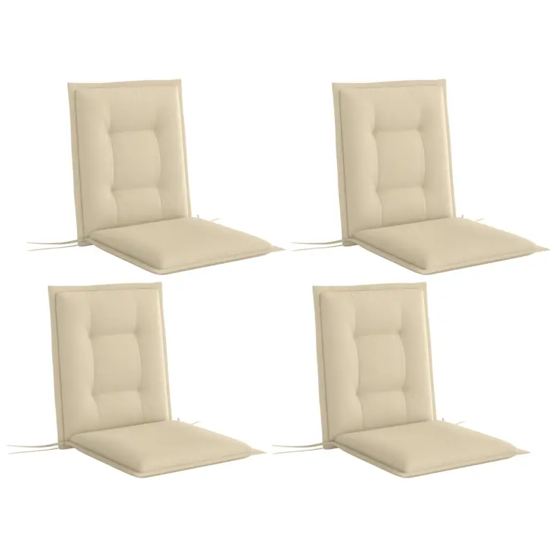 Outsunny Set 4 perne de scaun 108 x 50 x 5 cm cu curele, pernă de șezut pentru interior și exterior, Bej Cumpără acum