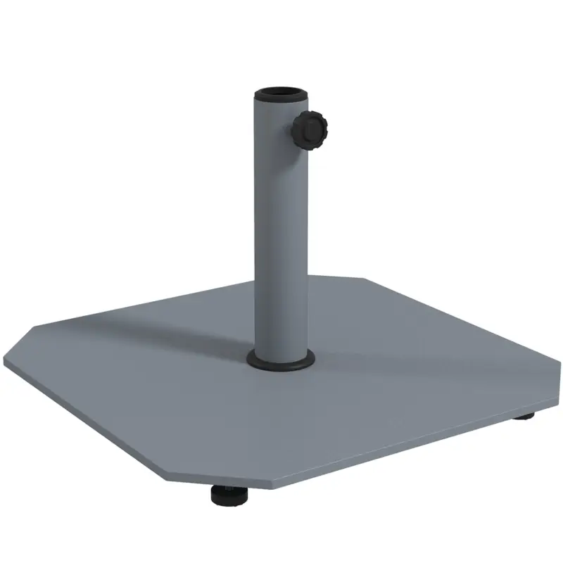 Outsunny Suport de umbrelă din metal 18,5 kg, Suport de umbrelă pătrat pentru umbrelă de 32/38/48mm Reducere de preț