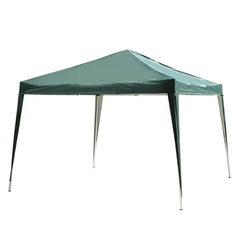 Outsunny Foisor Schelet in Otel Pliabil Invelis in Tesatura Oxford Verde 3x3m Livrare rapidă
