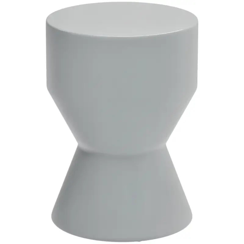 Discount Outsunny Scaun de gradina din ceramica, suport 120kg Ø33 x 45,5 cm rezistent la intemperii, cu design de clepsidra, Gri deschis