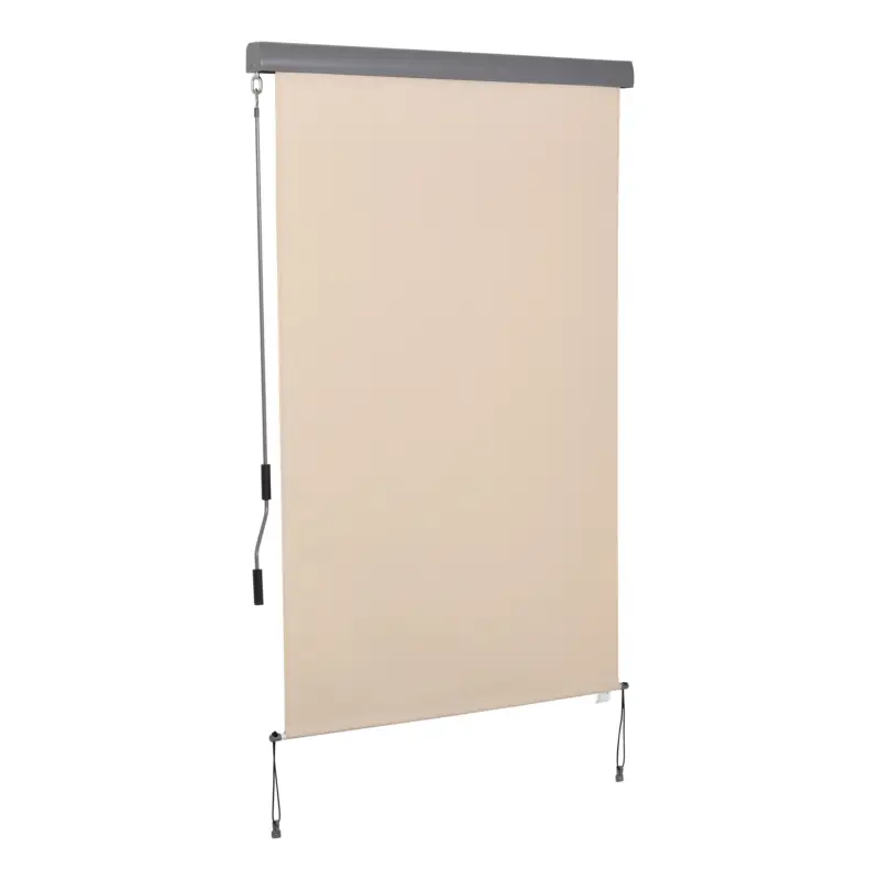 Comandă acum Outsunny Copertina Rulou Parasolar cu Manivela, Instalare pe Perete sau Tavan, 120x200cm, Bej