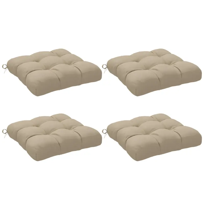 Vezi acum Outsunny Set de perne pentru scaune de dining și grădină, impermeabile și anti-UV, cu 2 șnururi de fixare, 48x48x10 cm, kaki