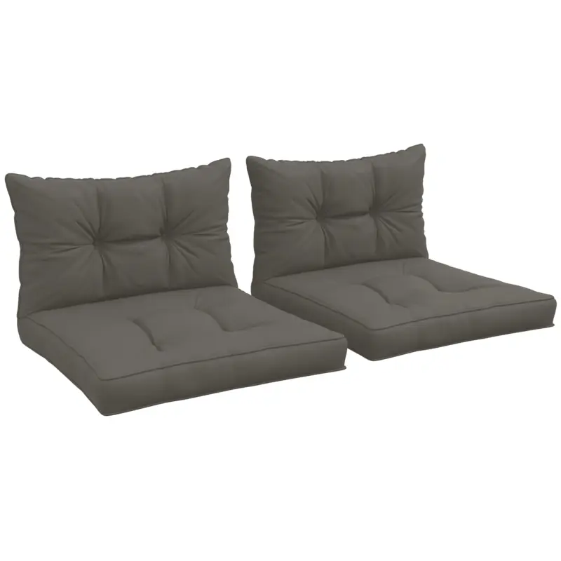 Outsunny Set de 4 perne pentru grădină cu 2 perne de șezut și 2 perne de spătar, poliester, gri antracit Ofertă exclusivă