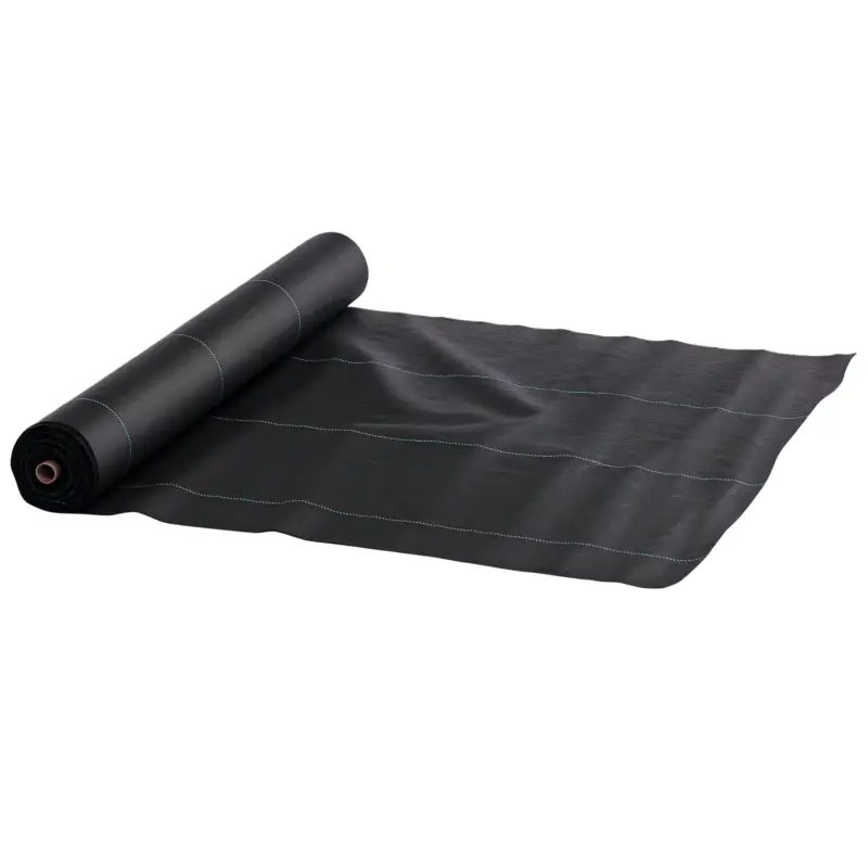Lichidare de stoc Outsunny Folie pentru Mulcire 60g/m², Respirabilă și Anti-UV din Polipropilena, 100x2 m, Negru