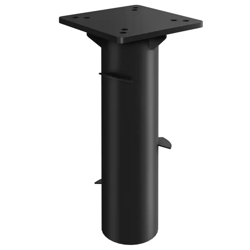 Lichidare de stoc Outsunny Pied de parasol rectangulaire suport pentru umbrelă din metal îngropat pentru terasă piscină 16,5 x 16,5 x 40 cm gri închis