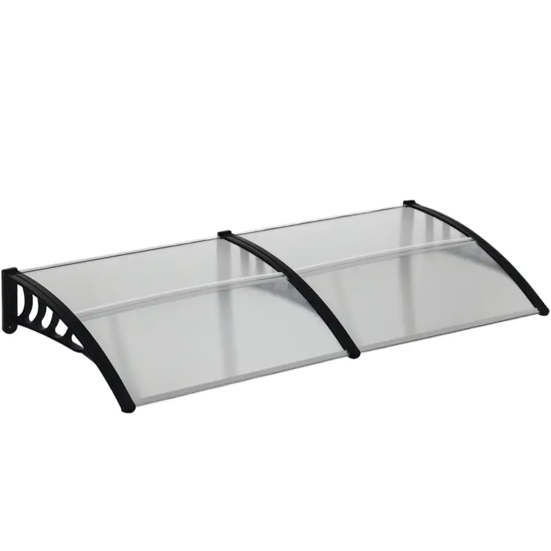 Outsunny Copertină Modernă din Policarbonat și Auminiu, pentru Balcoane, Ferestre și Uși, 200x96x27 cm, Transparent Bestseller