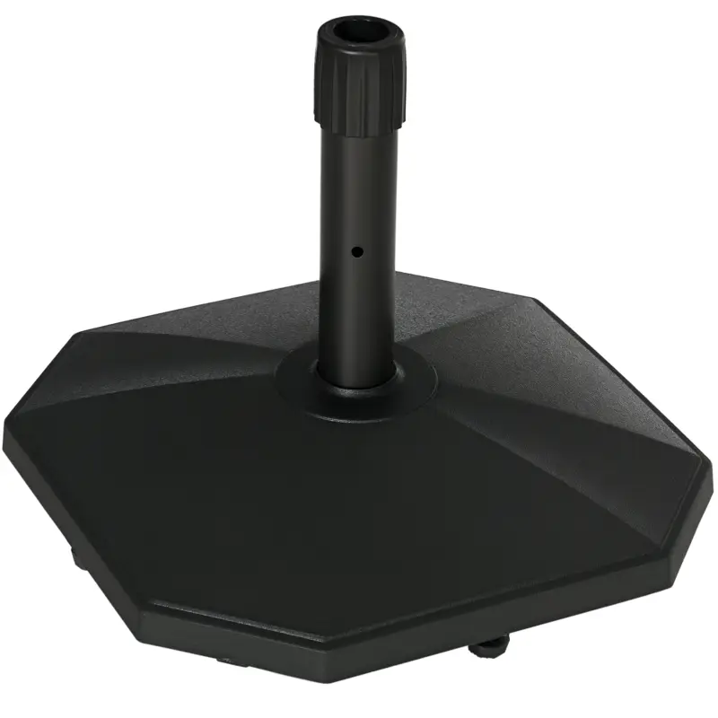Retur gratuit Outsunny Suport de umbrela baza de umbrela din polietilena pentru suport Ø 32, 34 si 38 mm - 46 x 46 x 39 cm negru