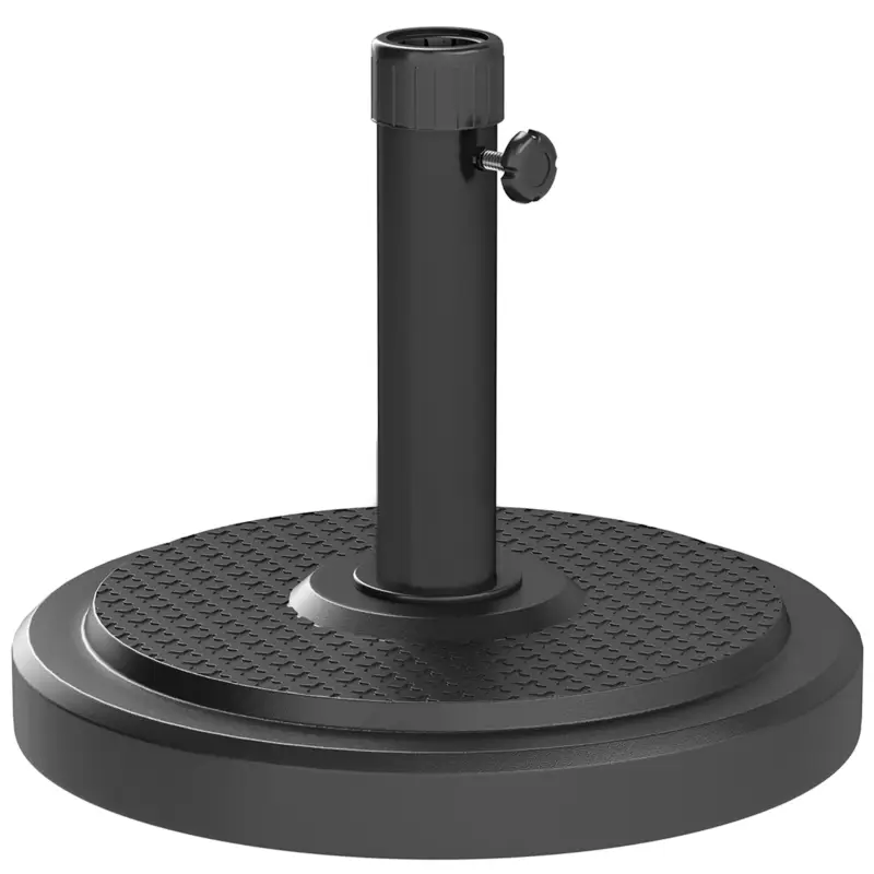 Outsunny Baza pentru Umbrela de Soare, Compatibila cu Stalpi de 38 sau 48 mm, Ø48x38.5 cm, Negru Plată securizată