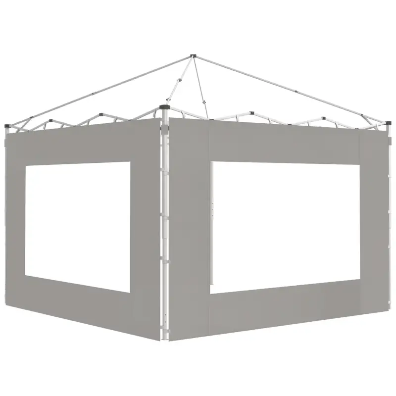 Cel mai bun preț Outsunny Set de 2 laterale de cort, barnum 295x195 cm, Panouri de schimb din material pentru pergolă de 6x3 sau 3x3 m, gri
