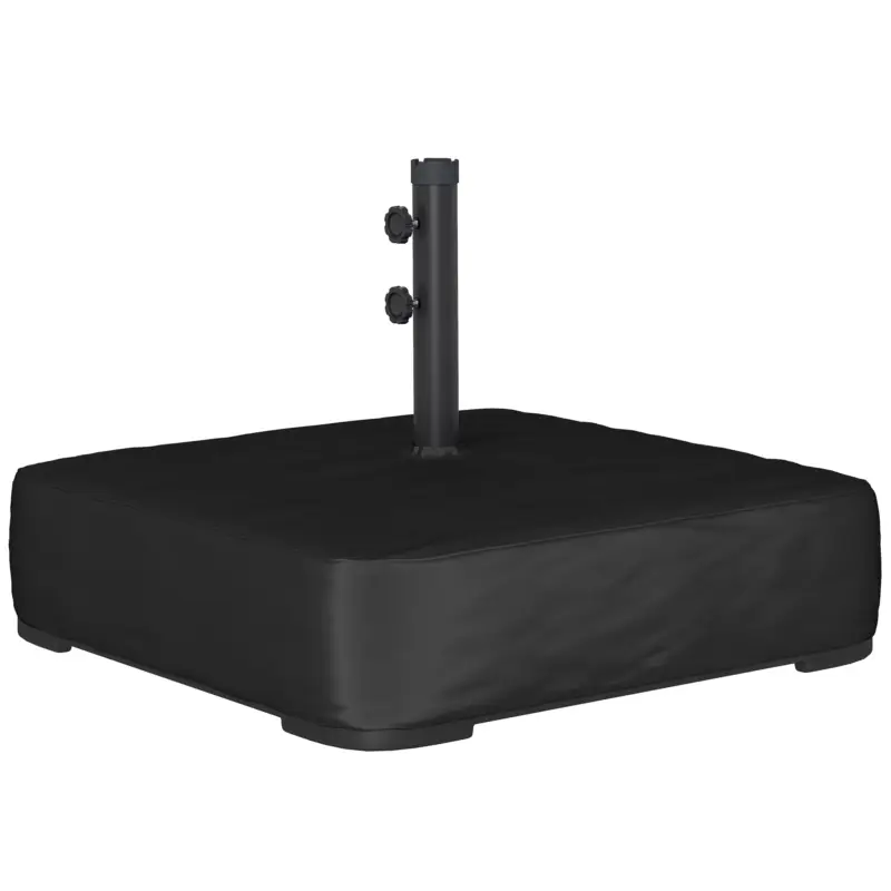Outsunny Bază pentru Umbrelă Reumplibilă cu Nisip 80 kg/Nisip Umed 90 kg, pentru Tije de Ø48 mm, Negru Cumpără acum