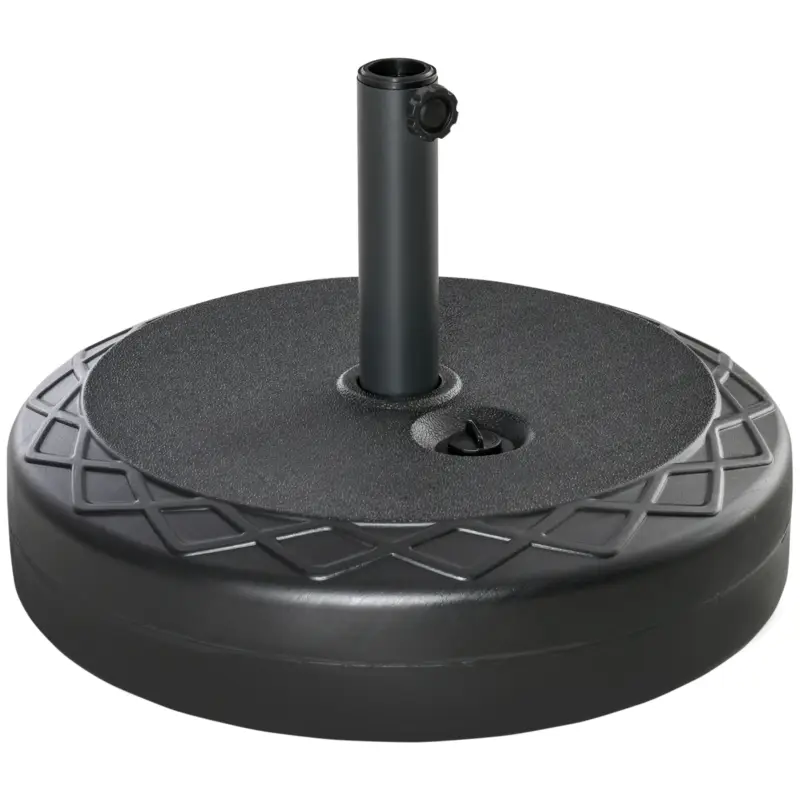 Bestseller Outsunny Baza pentru umbrela rotunda Φ55cm din plastic de 30kg pentru stalpi de 38-48mm negru