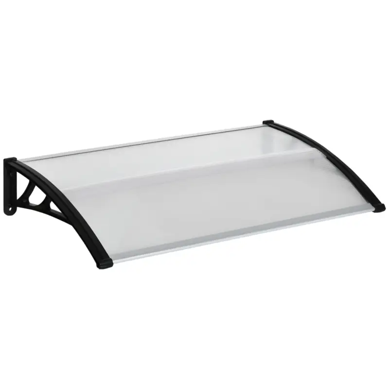Outsunny Copertina Exterior 110×60 cm – Policarbonat Transparent & Aluminiu Ofertă exclusivă