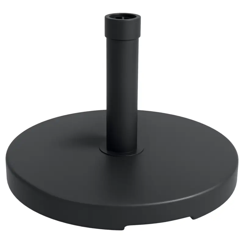 Outsunny Baza pentru Umbrela de Gradina din HDPE si Ciment, cu Manivela Integrata, Ø46.5x31 cm, Negru Promoție