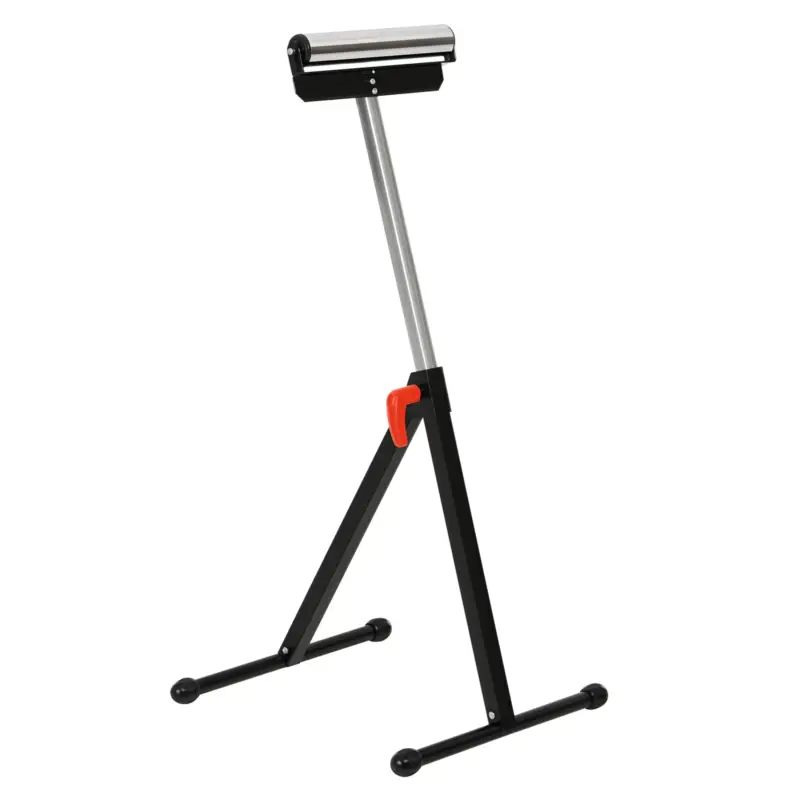 HOMCOM trepied cu Role si Inaltime Reglabila din Metal, Design Pliabil care Economiseste Spatiu cu Rulmenti cu Bila, 44x50x68-110 cm, Negru si Argintiu Ofertă limitată