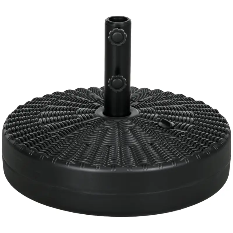 Outsunny Bază pentru Umbrelă de Grădină 3 m cu Mânere Incorporate, din HDPE și Oțel, Ø51x36 cm, Negru Ofertă de sezon