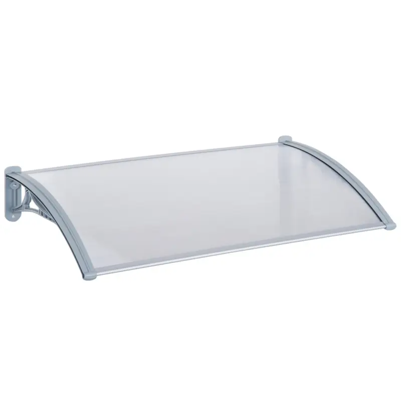 Plată securizată Outsunny Copertina in PVC acoperis Rezistent si Aluminiu, 140x70x21cm
