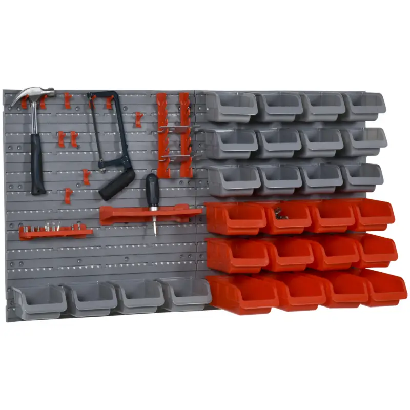 Livrare rapidă DURHAND 44bucati Suport container pentru scule cutii reglabile si detasabile montabil pe perete