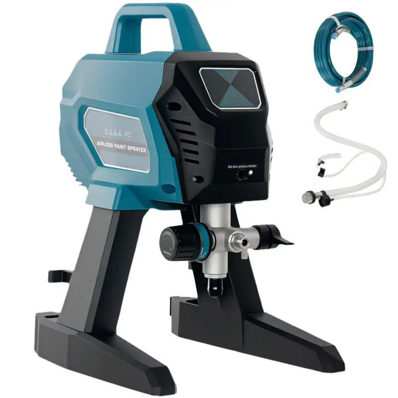 HOMCOM Pulverizator vopsea Airless 700 W, 200 bar, 1,5 L/min, 33x26x41 cm, albastru Ultima șansă
