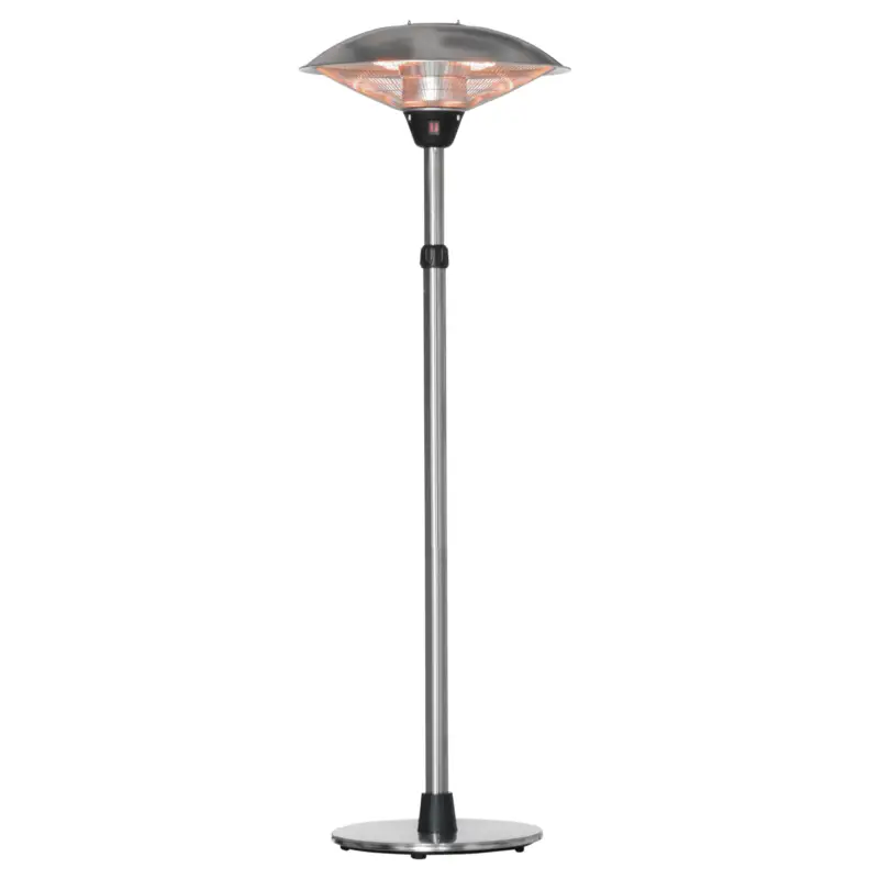 Outsunny Incalzitor pentru exterior cu 3 temperatures de pana la 3000 W, incalzitor cu infrosu cu inaltime reglabila din otel si aluminiu, argintiu Ofertă limitată