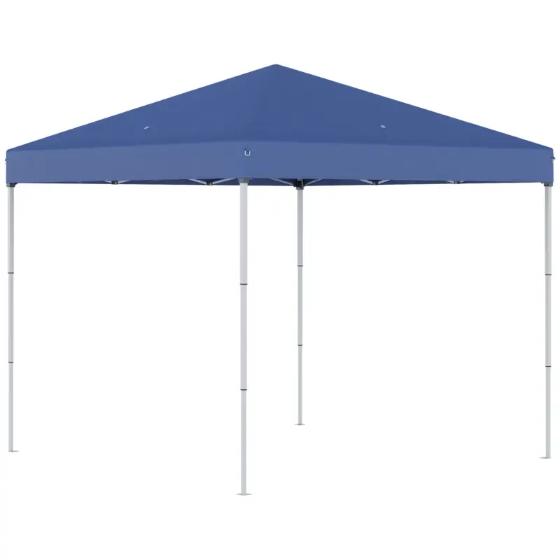 Promoție Outsunny Gazebo da Giardino Pieghevole con Corde e Picchetti Blu