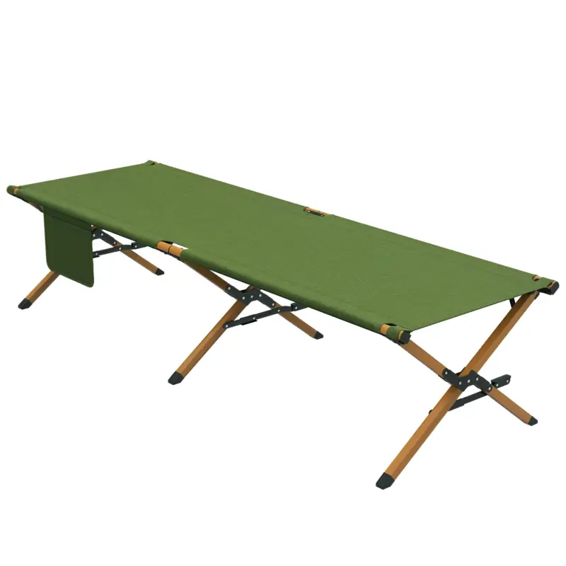 Outsunny Pat pliant pat de camping cu sac de transport până la 200 kg pentru exterior, 196 x 64 x 45 cm Livrare rapidă