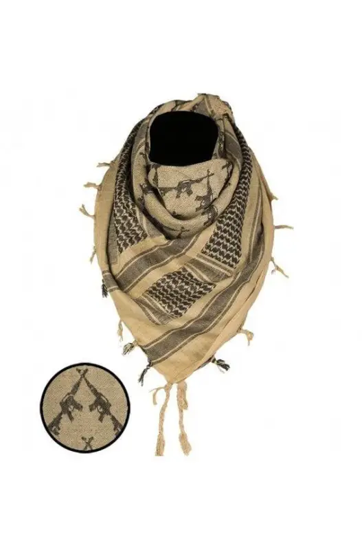 Expediere rapidă Esarfa Shemagh Rifles Kaki-Black