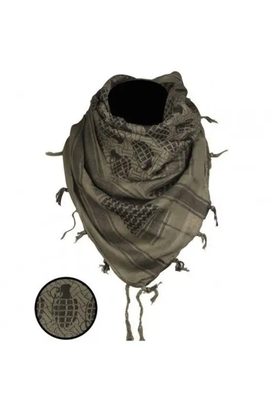 Esarfa Shemagh Pineapple Oliv-Black Reducere de preț