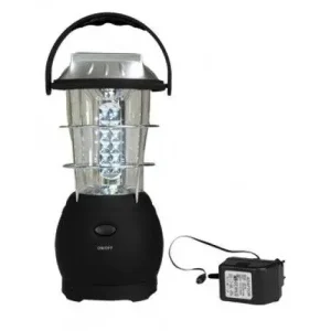 Ultima șansă Lanternă 3-în-1 cu Încărcare Acumulator – Solar, Manuală și la Priză, 36 LED, 360° Iluminare