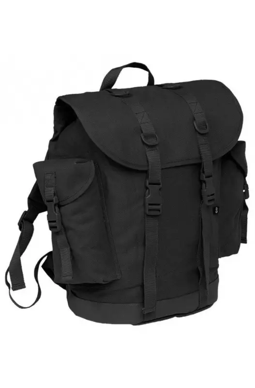 Rucsac Negru German „Mountain” – 25L, Stil Militar Clasic cu Bază Ranforsată și Fixări D-Ring Ofertă de sezon