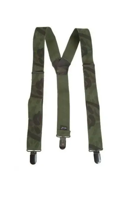Bretele Woodland cu Cleme Metalice – Camuflaj Clasic, Confort și Fixare Sigură Popular
