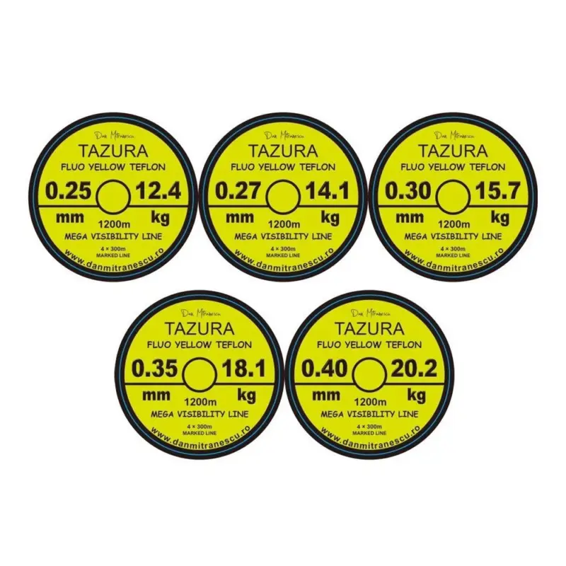 Cumpărături sigure MONOFILAMENT TAZURA FLUO YELLOW TEFLON 1200m