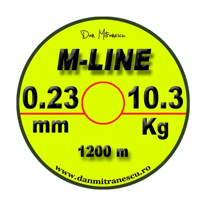 MONOFILAMENT M-LINE GALBEN FLUONEON 1200m Chilipir